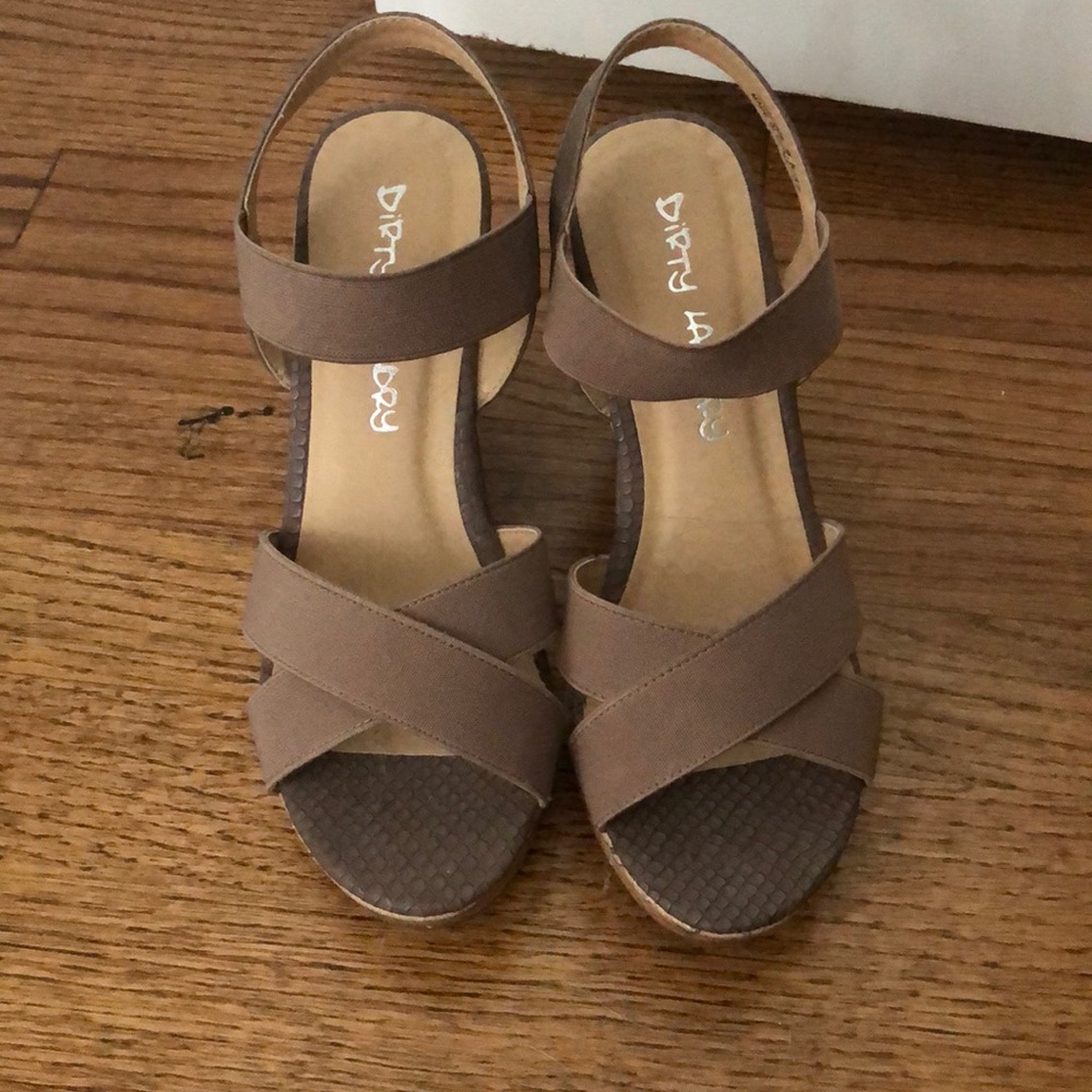 Brown Snakeskin Wedge